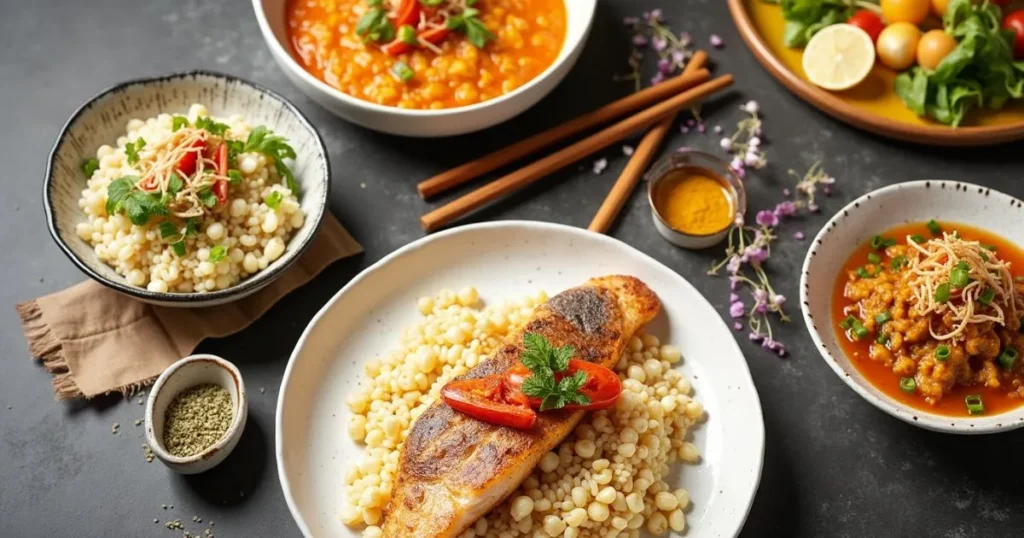 fish and rice dishes